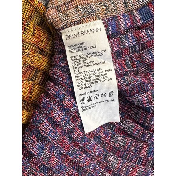 ZIMMERMANN NWT Kaleidoscope Mouline Pleated Knit Midi Skirt Size 2(US) NEW - Picture 6 of 7